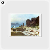 アートポストカード-Bay of Monterey - アルバート ビアスタット Postcard.