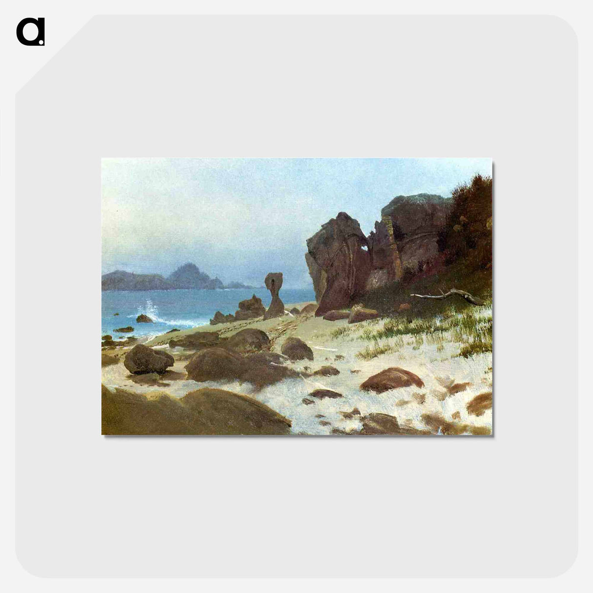 アートポストカード-Bay of Monterey - アルバート ビアスタット Postcard.