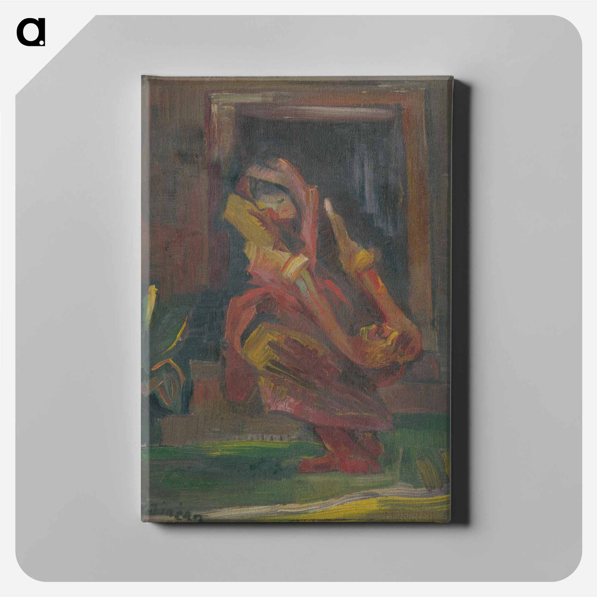 Seated woman - アーノルド ピーター ワイズ クビンチャン Canvas.