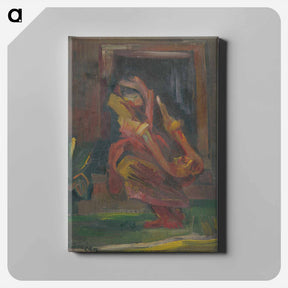 アートパネル-Seated woman - アーノルド ピーター ワイズ クビンチャン Canvas.