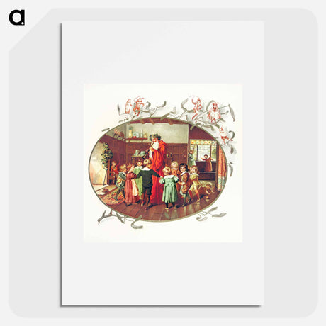 アートポスター-Santa Claus with Children
 - 大英図書館 Poster.