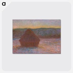 アートポストカード-Stack of Wheat - クロード モネ Postcard.