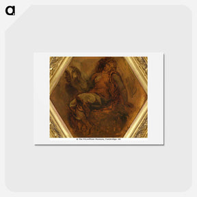 アートポストカード-The Muse of Orpheus - ウジェーヌ ドラクロワ Postcard.