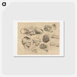 アートポストカード-Studies for "Gassed" by John Singer Sargent - ジョン シンガー サージェント Postcard.