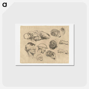 アートポストカード-Studies for "Gassed" by John Singer Sargent - ジョン シンガー サージェント Postcard.