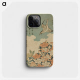 Hokusai's Cuckoo and Azaleas - Katsushika Hokusai Phone Case.