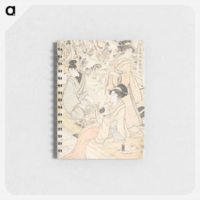 アートメモ帳-Woodblock Printer, Distributing New Prints by Kitagawa Utamaro - 喜多川 歌麿 Memo.