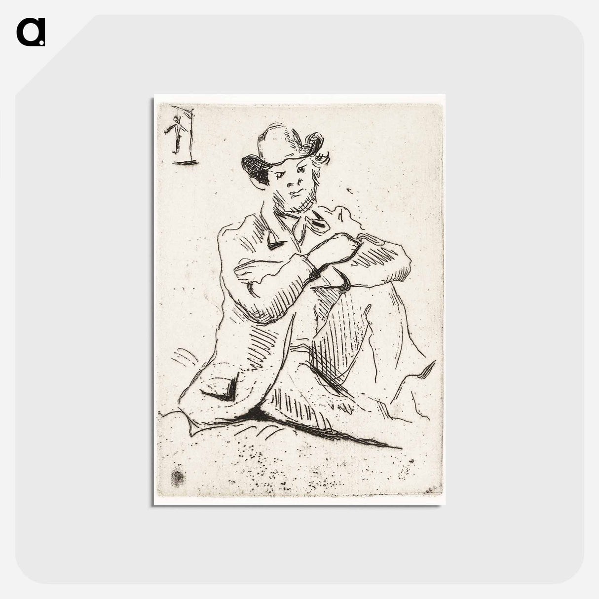 Guillaumin with the Hanged Man - ポール セザンヌ Postcard.