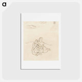 アートポストカード-Seated Tahitian Women - ポール ゴーギャン Postcard.