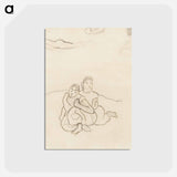 アートポストカード-Seated Tahitian Women - ポール ゴーギャン Postcard.