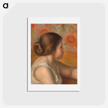 アートポストカード-Head of a Young Girl - ピエール オーギュスト ルノワール Postcard.