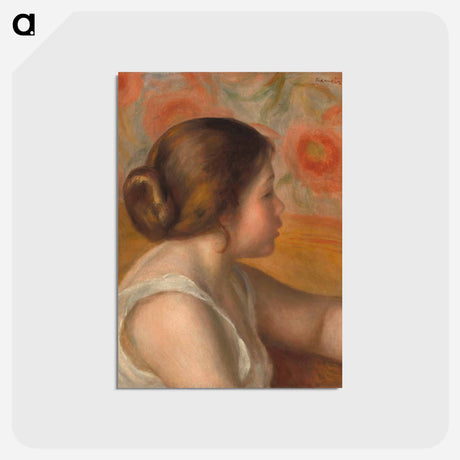 アートポストカード-Head of a Young Girl - ピエール オーギュスト ルノワール Postcard.