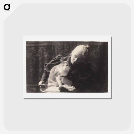 アートポストカード-Amelia Van Buren with a Cat - トーマス エイキンズ Postcard.