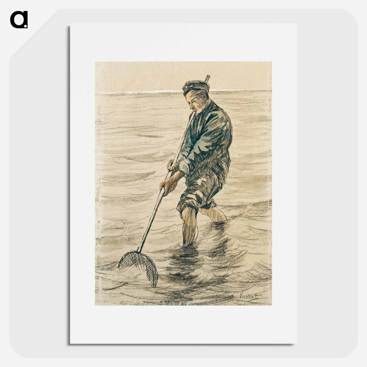 The Shell Fisherman - Vincent van Gogh Poster.