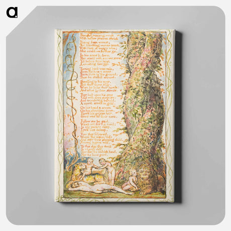 アートパネル-Songs of Innocence and of Experience: The Little Girl Found (second plate) - ウィリアム ブレイク Canvas.