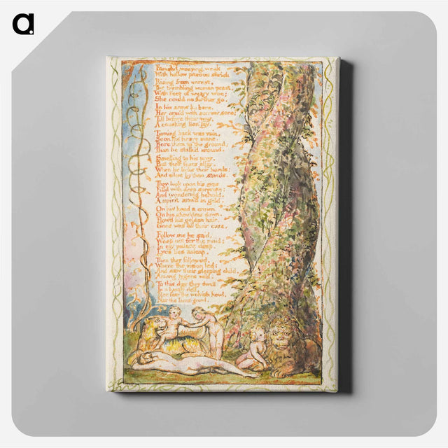 アートパネル-Songs of Innocence and of Experience: The Little Girl Found (second plate) - ウィリアム ブレイク Canvas.