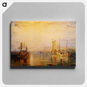 アートパネル-Sunrise, Whiting Fishing at Margate - ウィリアム ターナー Canvas.