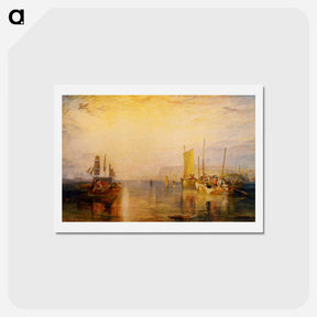 アートポストカード-Sunrise, Whiting Fishing at Margate - ウィリアム ターナー Postcard.