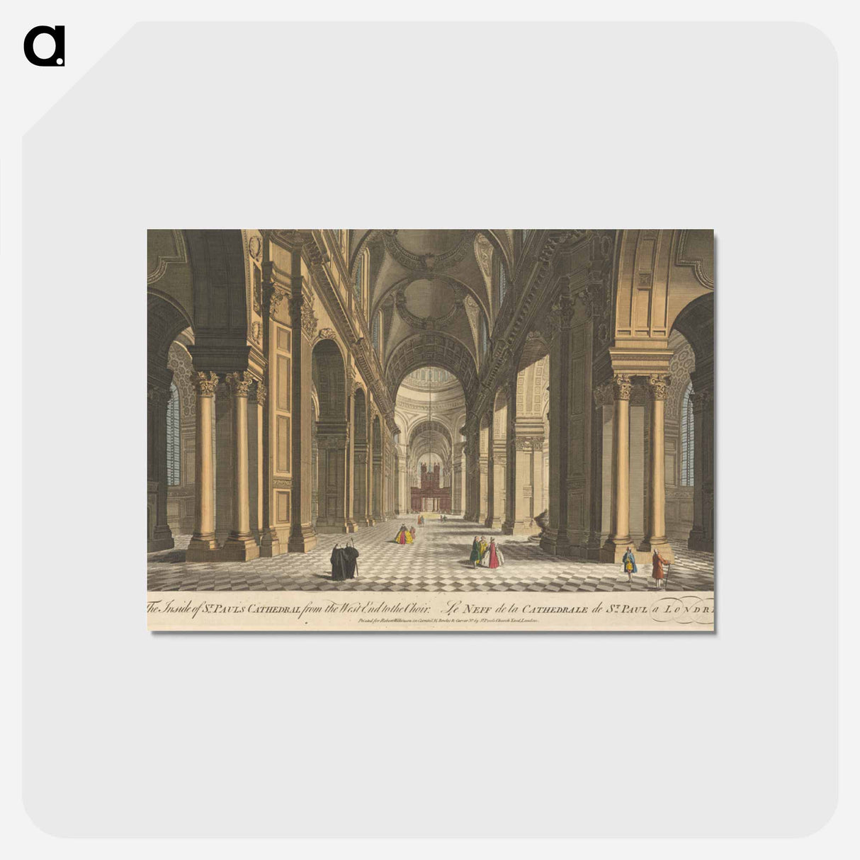 アートポストカード-The Inside of St. Paul's Cathedral from the West End to the Choir
 - イェール大学アートギャラリー Postcard.