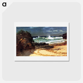 アートポストカード-Beach at Nassau - アルバート ビアスタット Postcard.