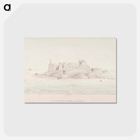 アートポストカード-Gustafsvärns ruiner och hamnfyr - アルバート エーデルフェルト Postcard.