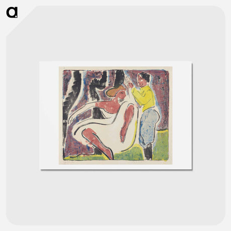 アートポストカード-Russian Dancers - エルンスト ルートヴィヒ キルヒナー Postcard.