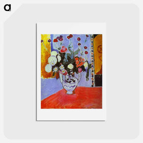 アートポストカード-Vase with Two Handles (A Bunch of Flowers) - アンリ マティス Postcard.