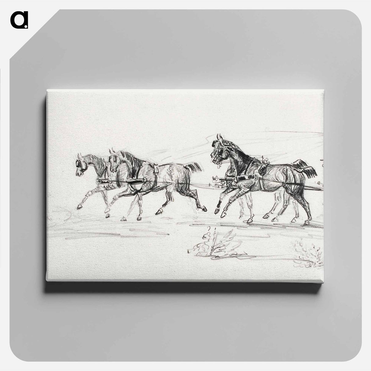 アートパネル-Horse–Drawn Carriage - アンリ ド トゥールーズ ロートレック Canvas.