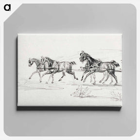 アートパネル-Horse–Drawn Carriage - アンリ ド トゥールーズ ロートレック Canvas.
