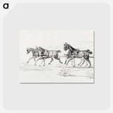 アートポストカード-Horse–Drawn Carriage - アンリ ド トゥールーズ ロートレック Postcard.