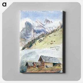 アートパネル-Gspaltenhorn, Mürren from Splendid Mountain Watercolours Sketchbook by John Singer Sargent - ジョン シンガー サージェント Canvas.