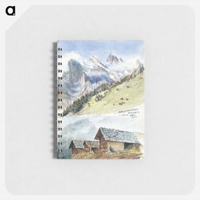 アートメモ帳-Gspaltenhorn, Mürren from Splendid Mountain Watercolours Sketchbook by John Singer Sargent - ジョン シンガー サージェント Memo.