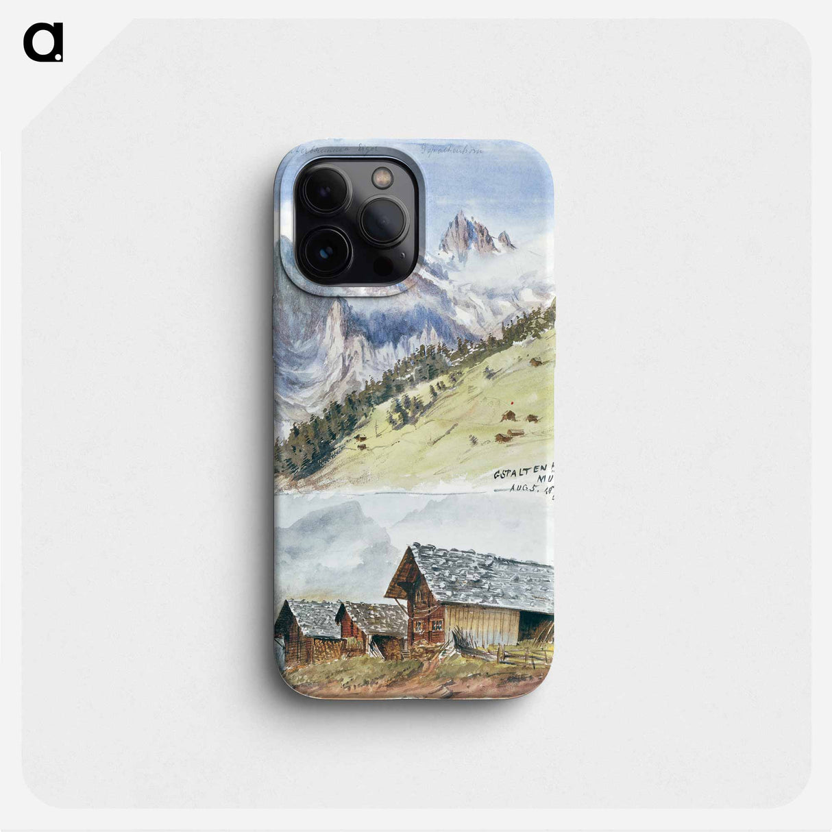 Gspaltenhorn, Mürren from Splendid Mountain Watercolours Sketchbook by John Singer Sargent - ジョン シンガー サージェント Phone Case.