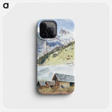 Gspaltenhorn, Mürren from Splendid Mountain Watercolours Sketchbook by John Singer Sargent - ジョン シンガー サージェント Phone Case.