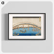アートポスター-Hokusai's Tenman Bridge at Settsu Province - 葛飾 北斎 Poster.