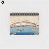 Hokusai's Tenman Bridge at Settsu Province - 葛飾 北斎 Memo.