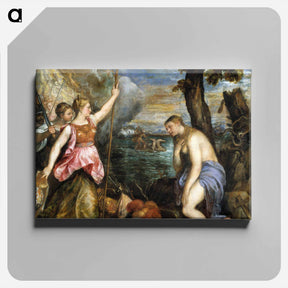アートパネル-Spain Succouring Religion - ティツィアーノ ヴェチェッリオ Canvas.