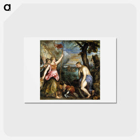 アートポストカード-Spain Succouring Religion - ティツィアーノ ヴェチェッリオ Postcard.