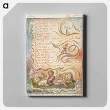 アートパネル-Songs of Innocence and of Experience: Spring (second plate): Little Girl - ウィリアム ブレイク Canvas.
