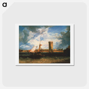 アートポストカード-Tabley, the Seat of Sir J.F. Leicester Bt.: Windy Day - ウィリアム ターナー Postcard.