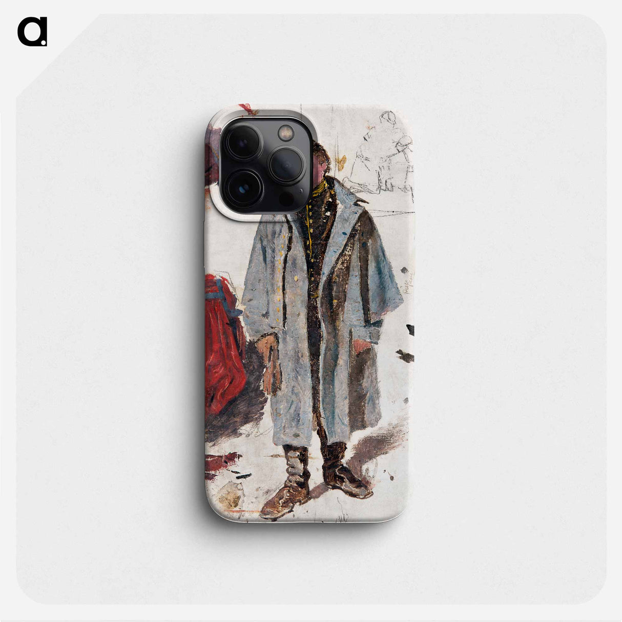 Young Soldier, Sketch of a Soldier Giving Water to a Wounded Companion - ウィンスロー ホーマー Phone Case.