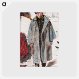 アートポストカード-Young Soldier, Sketch of a Soldier Giving Water to a Wounded Companion - ウィンスロー ホーマー Postcard.