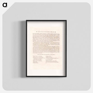 Map of Worcestershire
 - イェール大学アートギャラリー Poster.