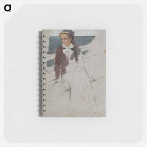 アートメモ帳-Laivan kaiteen ääressä istuva nainen - アルバート エーデルフェルト Memo.