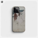 Laivan kaiteen ääressä istuva nainen - アルバート エーデルフェルト Phone Case.