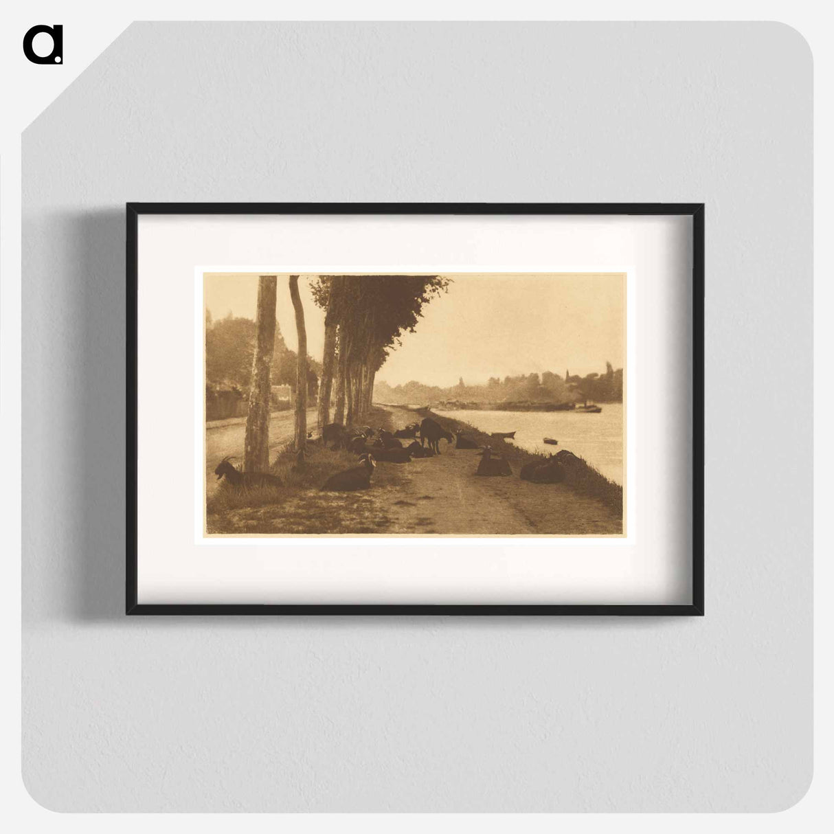 On the Seine - Near Paris - アルフレッド スティーグリッツ Poster.