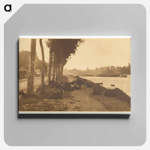 On the Seine - Near Paris - アルフレッド スティーグリッツ Canvas.