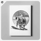 アートパネル-Siberian Skier
 - 大英図書館 Canvas.
