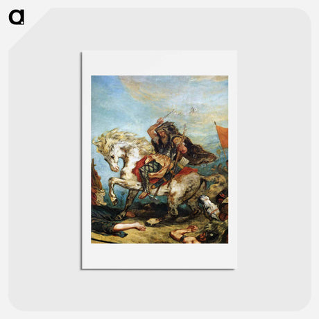 アートポストカード-Attila the Hun - ウジェーヌ ドラクロワ Postcard.