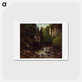 アートポストカード-Landscape near Puit Noir, near Ornans - ギュスターヴ クールベ Postcard.